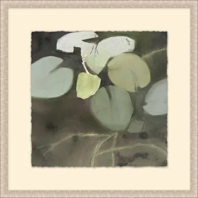 Wendover Art Group Pond Of Lilly 6 - Picture Frame Painting On Paper In Green;gray