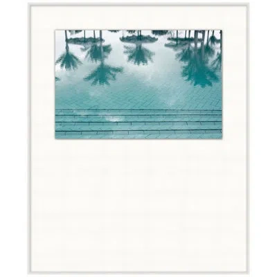 Wendover Art Group Pool Reflection 2 - Single Picture Frame Print In Blue,black