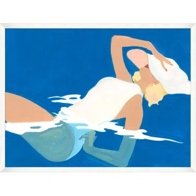 Wendover Art Group Poolside Paradise In White,blue,yellow