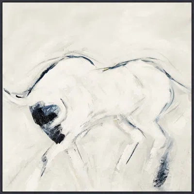 Wendover Art Group Primal Bull In White,black,navy,gray