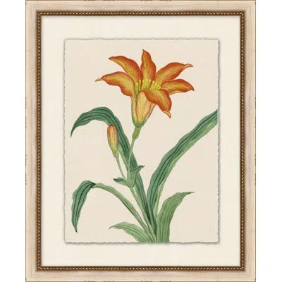 Wendover Art Group Prisma Floral 4 - Picture Frame Painting In Green;yellow;orange