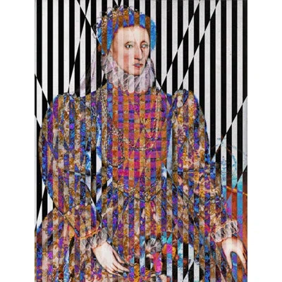 Wendover Art Group Psychedelic 1 By Thom Filicia - Picture Frame Painting On Plastic/acrylic In Black;purple