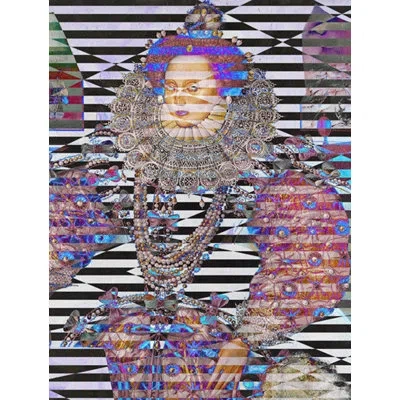 Wendover Art Group Psychedelic 2 By Thom Filicia - Picture Frame Painting On Plastic/acrylic In Black;purple