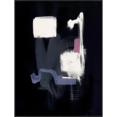 Wendover Art Group Pull By Mat Sanders - Floater Frame Painting On Canvas In Blue;black;beige