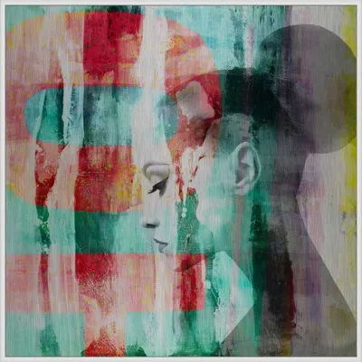 Wendover Art Group Punk Classics By Lillian August - Floater Frame Painting In Green;red