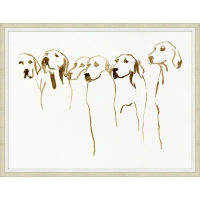 Wendover Art Group Pups - Picture Frame Drawing Print On Paper In White