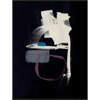 Wendover Art Group Push By Mat Sanders - Floater Frame Painting On Canvas In Black;white