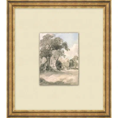 Wendover Art Group Quiet Meadow - Single Picture Frame Print On Paper In Tan,green,gray