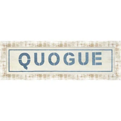 Wendover Art Group Quogue - Picture Frame Textual Art On Paper In Blue