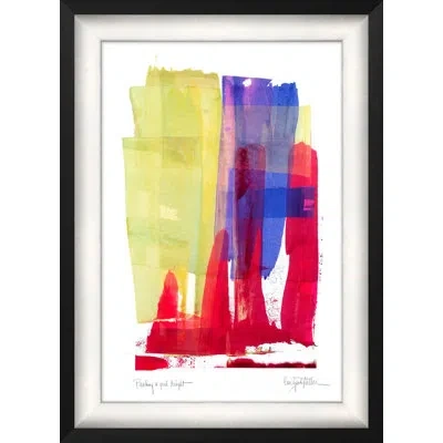 Wendover Art Group Reaching A Good Height - Picture Frame Painting On Paper In Blue;red;yellow