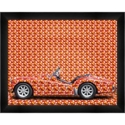 Wendover Art Group Red Car By Thom Filicia - Picture Frame Photograph On Paper In Black;white;red;yellow