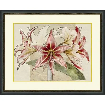 Wendover Art Group Red Flowers 2 - Picture Frame Painting On Paper In Multi
