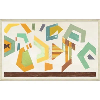 Wendover Art Group Red Rhythm - Picture Frame Painting On Paper In Brown;green;yellow