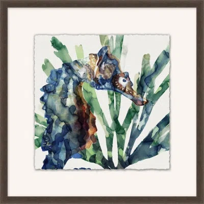 Wendover Art Group Reef Life 2 - Picture Frame Painting In Blue;green;off White