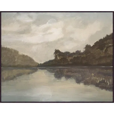 Wendover Art Group Reflection Dawn In Brown,green,gray,ivory