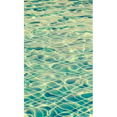 Wendover Art Group Reflections Triptych Panel 2 In Green,blue,light Yellow