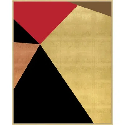 Wendover Art Group Reflective Duality 3 By Lillian August - Floater Frame Painting On Canvas In Black;brown;red;beige
