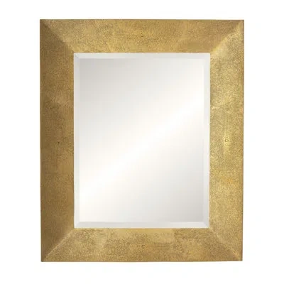 Wendover Art Group Regency Rectangle Leather Mirror In Metallic Gold Shagreen