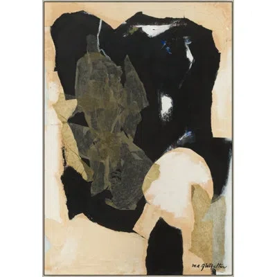 Wendover Art Group Remember The Iron Butterfly By Christopher Kennedy - Floater Frame Painting On Canvas In Blue;beige