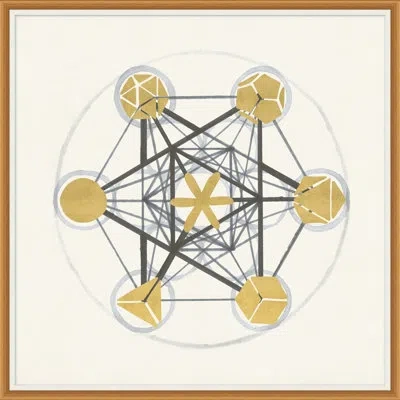 Wendover Art Group Repeated Pentagram - Picture Frame Painting On Paper In Multi