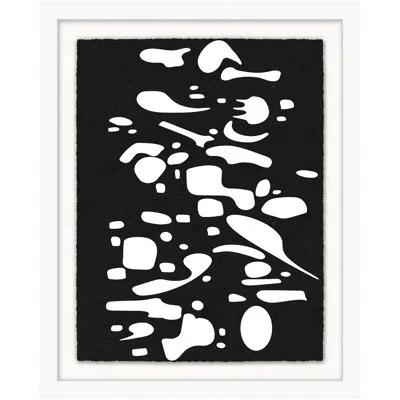 Wendover Art Group Retro Inverse 3 By Christopher Kennedy - Shadowbox Painting On Paper In Black;white