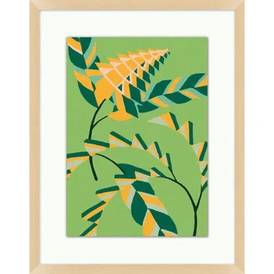 Wendover Art Group Retro Lithograph Collection 12 - Picture Frame Painting On Paper In Black;green;yellow