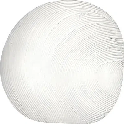 Wendover Art Group Ribbed Oblong 1 By Mat Sanders - No Frame Print On White Sintra In White,gray