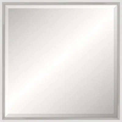 Wendover Art Group Ridgeline Solid Wood Rectangle Floor Mirror In Matte White