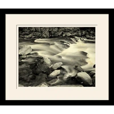 Wendover Art Group River Rocks I - Picture Frame Photograph On Paper In Black;beige