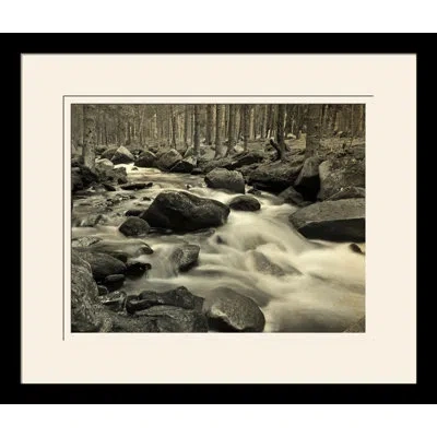 Wendover Art Group River Rocks Iv - Picture Frame Photograph On Paper In White;gray