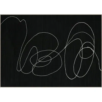 Wendover Art Group Road Home By Thom Filicia - Floater Frame Drawing On Canvas In Black;white