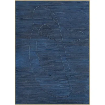 Wendover Art Group Road Refuge By Thom Filicia - Floater Frame Graphic Art On Canvas In Black;navy