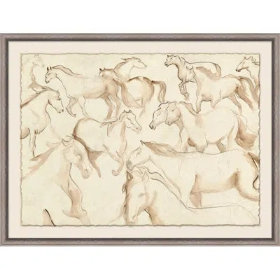 Wendover Art Group Roaming Herd 1 In Tan,brown