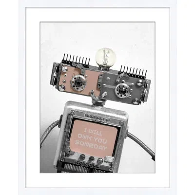 Wendover Art Group Robot Take Over 1 By Mat Sanders - Picture Frame Photograph On Paper In Gray;pink