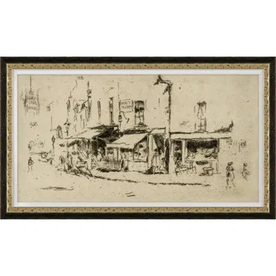 Wendover Art Group Rochester Row - Picture Frame Drawing Print On Paper In Black;beige