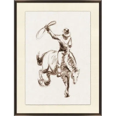 Wendover Art Group Rodeo Ride 1 In Black,white,gray