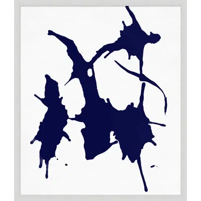 Wendover Art Group Rorschach 1 By Hamptons - Picture Frame Painting On Paper In Blue