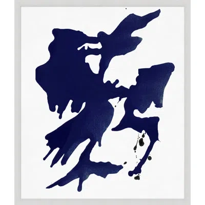 Wendover Art Group Rorschach 3 By Hamptons - Picture Frame Painting On Paper In Navy