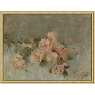 Wendover Art Group Roses Vieilli - Picture Frame Painting On Canvas In Multi