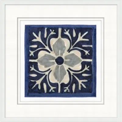 Wendover Art Group Royal Tile 5 By - Picture Frame Painting In Navy