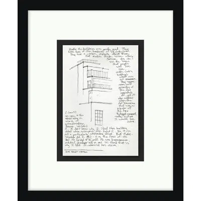 Wendover Art Group Rue Mallet-stevens By Christopher Kennedy - Picture Frame Textual Art On Paper In Black;white