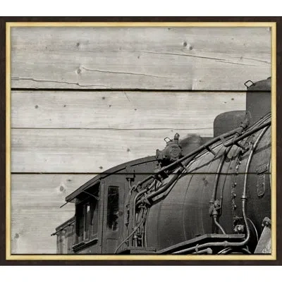Wendover Art Group Rustic Train Quad - Picture Frame Photograph On Paper In Black;gray