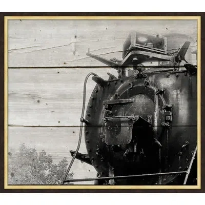 Wendover Art Group Rustic Train Quad - Picture Frame Photograph On Paper In Black;white