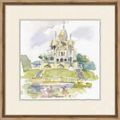 Wendover Art Group Sacre-coeur Paris - Picture Frame Painting In Green;yellow;purple