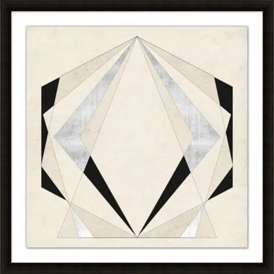 Wendover Art Group Sacred Shapes 1 By Christopher Kennedy - Picture Frame Painting On Paper In Black;gray;beige