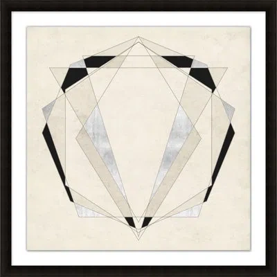 Wendover Art Group Sacred Shapes 5 By Christopher Kennedy - Picture Frame Painting On Paper In Black;gray;beige