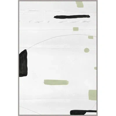 Wendover Art Group Sage Scope 1 By Thom Filicia - Floater Frame Painting On Canvas In Black;white;gray