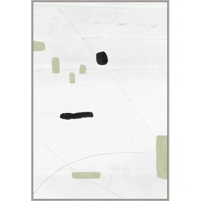 Wendover Art Group Sage Scope 2 By Thom Filicia - Floater Frame Painting On Canvas In Black;white;green
