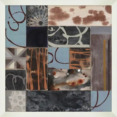 Wendover Art Group Salt 2 - Picture Frame Painting On Paper In Blue;brown;dark Gray