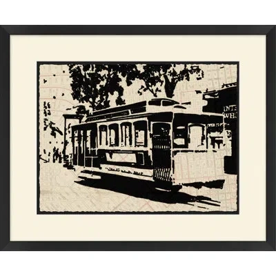 Wendover Art Group San Francisco Trolley 1 - Picture Frame Photography In Black;gray